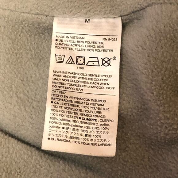 Old Navy Heathered Gray Quilted Frost Free Sleeveless Puffer Vest Size Medium - Picture 9 of 10